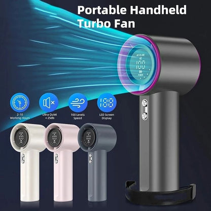 Powerful Portable Cooling Fan With 100 Adjustable Speeds & 4000mAh Battery