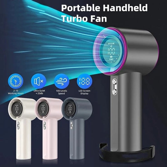 Powerful Portable Cooling Fan With 100 Adjustable Speeds & 4000mAh Battery