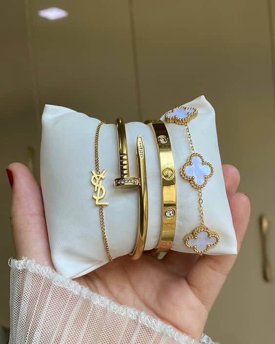 Elegant Luxury Stainless Steel Zirconia Crystal Women Bracelet