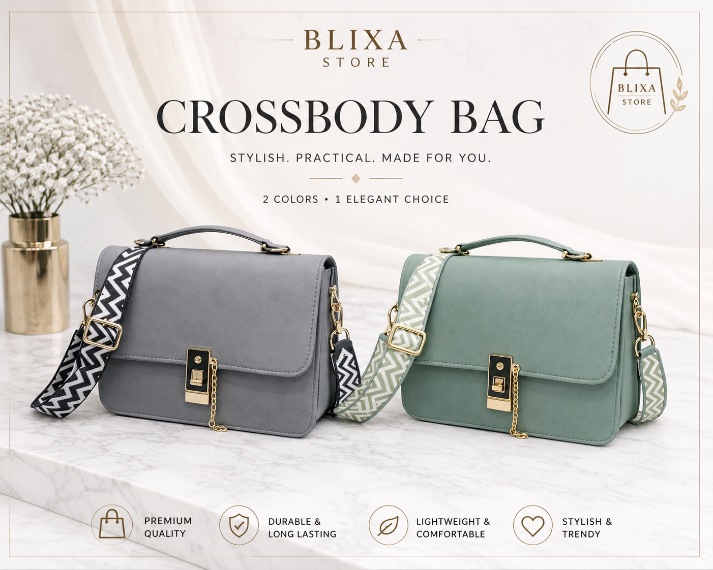 remium Crossbody Bag for Women