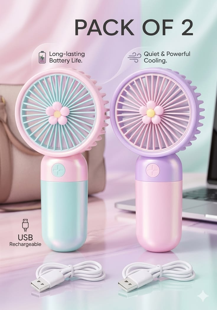 MINI HAND FANS USB RECHARGEABLE