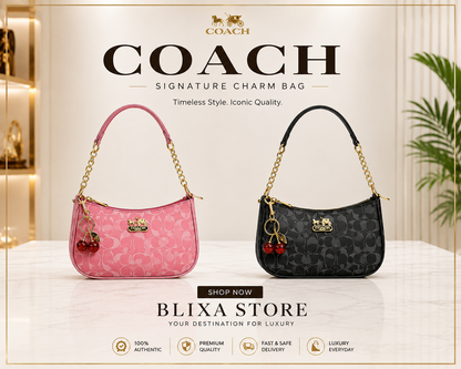 ✨ Coach Signature Charm Bag – Luxury Mini Shoulder Bag for Women | Blixa Store