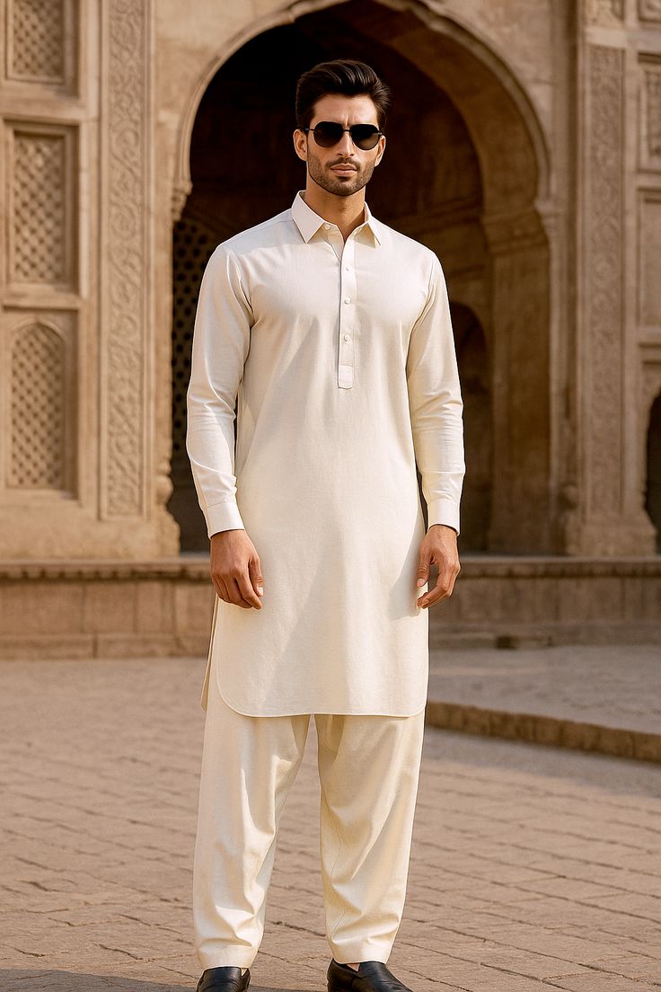 White Shalwar Kameez – Classic & Elegant