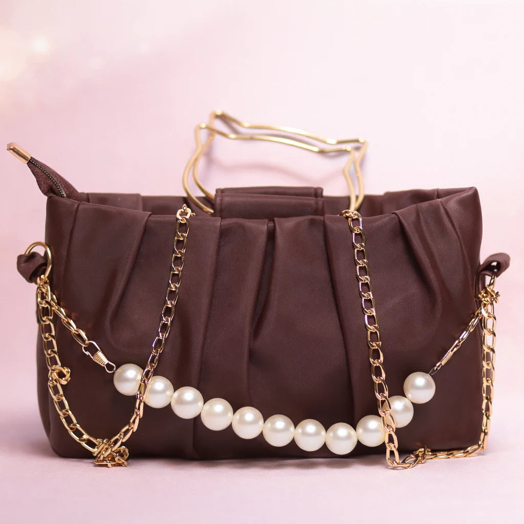 ✨ Kitten Handle Pearl Chain Shoulder Bag – Luxury Women’s Handbag | Blixa Store