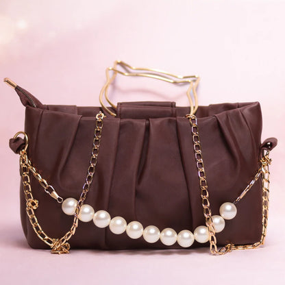 ✨ Kitten Handle Pearl Chain Shoulder Bag – Luxury Women’s Handbag | Blixa Store