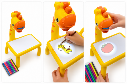 Kids Giraffe Drawing Projector Table with 24 Patterns & Color Pens | Educational Learning Toy for Boys & Girls | Blixa Store
