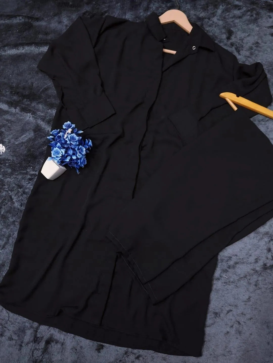 Black Georgette 2-Piece Office Casual Set