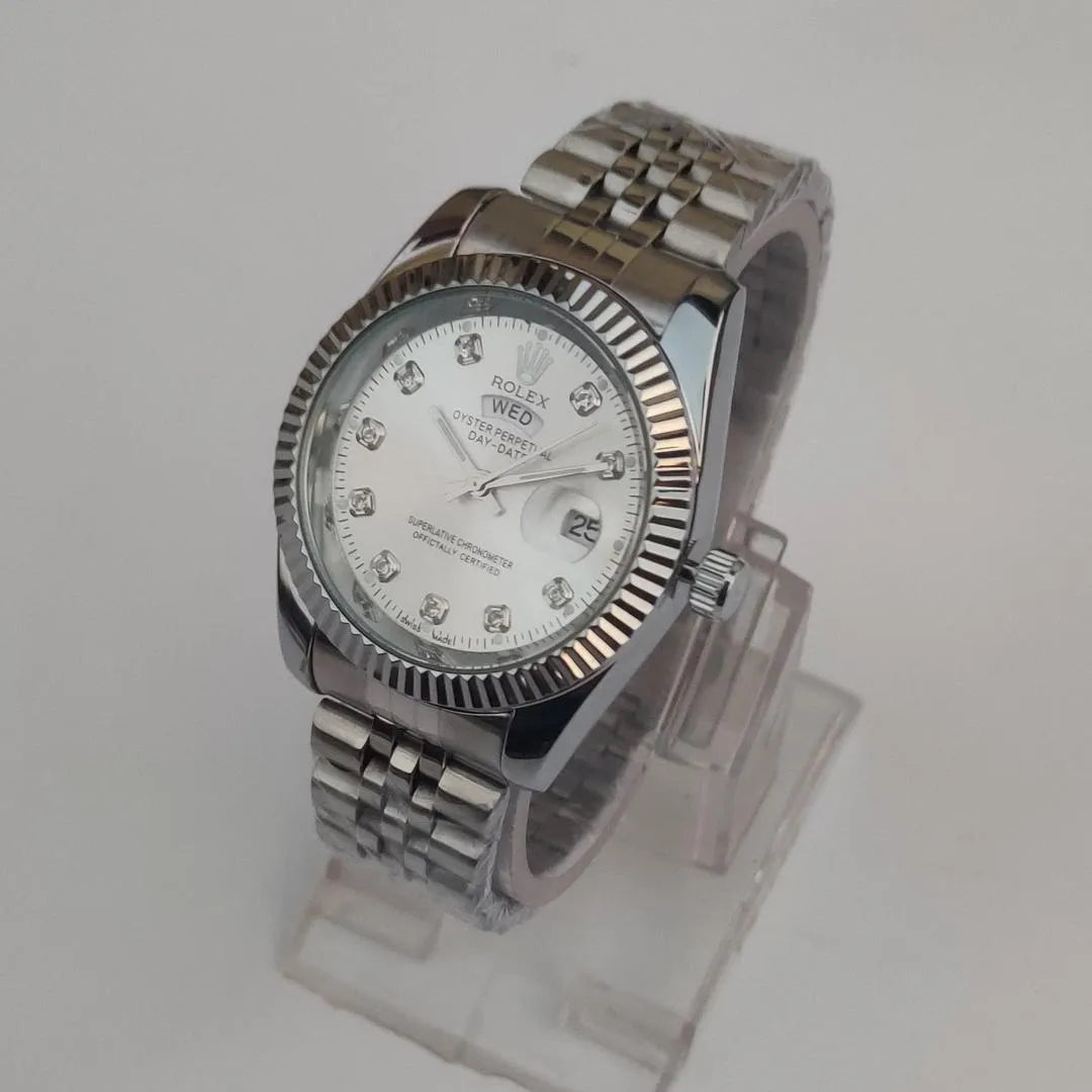 Men's Stainless Steel Watch - 1 Pc Quartz Movement with Elegant Watch Box