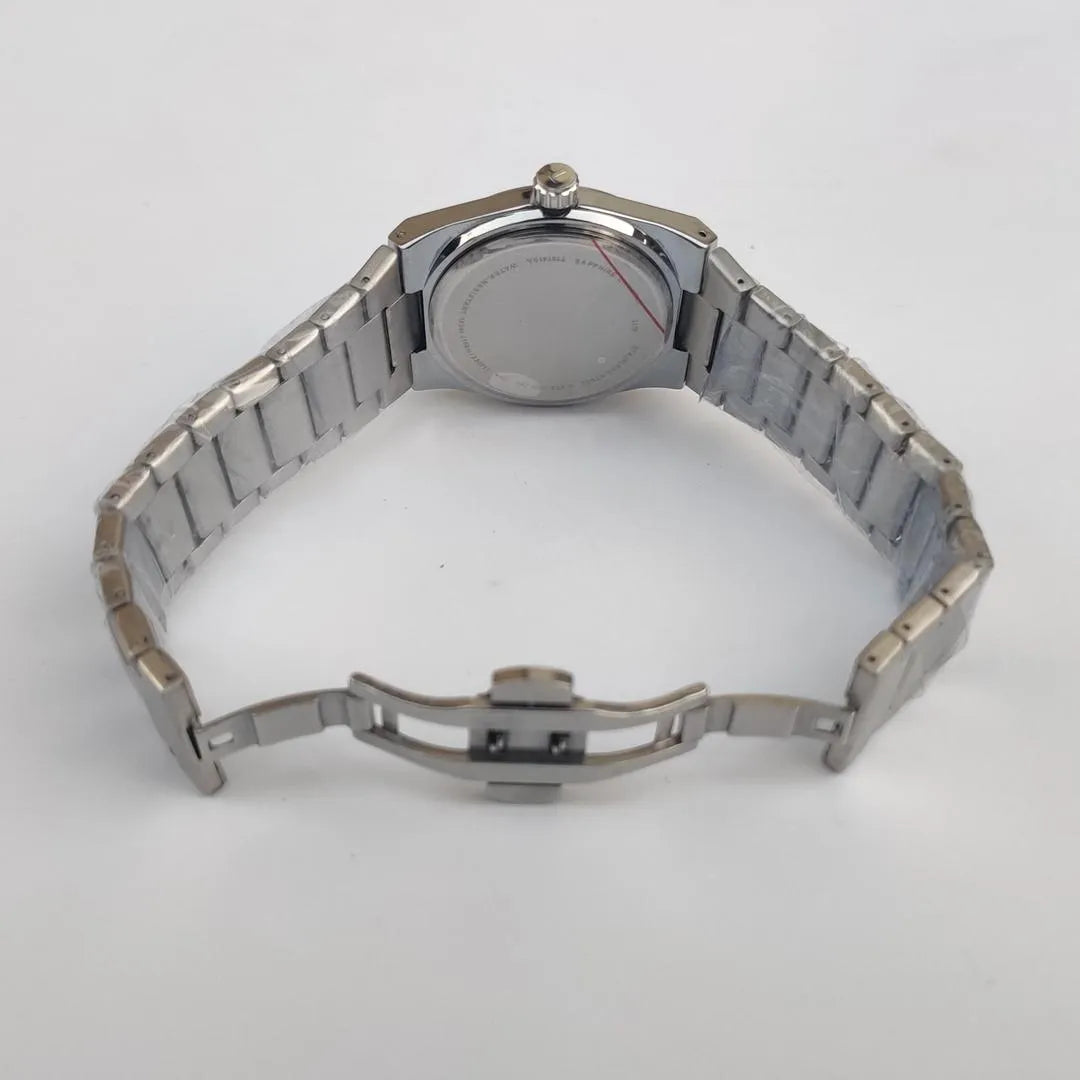 Men's Stainless Steel Quartz Watch - 1 Pc with Elegant Watch Box