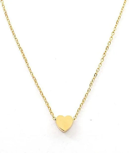 Golden Tiny Heart Necklace for Women Bridal Wear