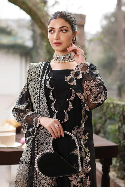 KAHF 3 Pcs Unstitched Embroidered Suit