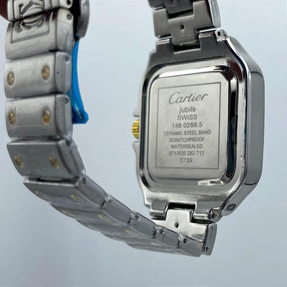 Cartier Men's Gold & Steel Watch with Roman Dial