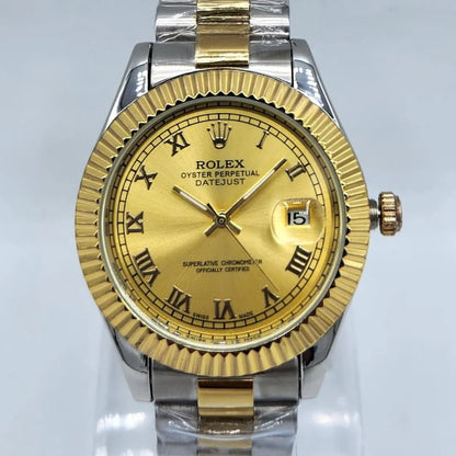 Men's Rolex Submarmer Gold Stainless Steel Watch