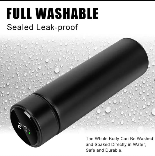 Temperature Display Vacuum Insulated Water Bottle 17oz,Thermo Flask Made of Premium Stainless Steel Coffee Cup,