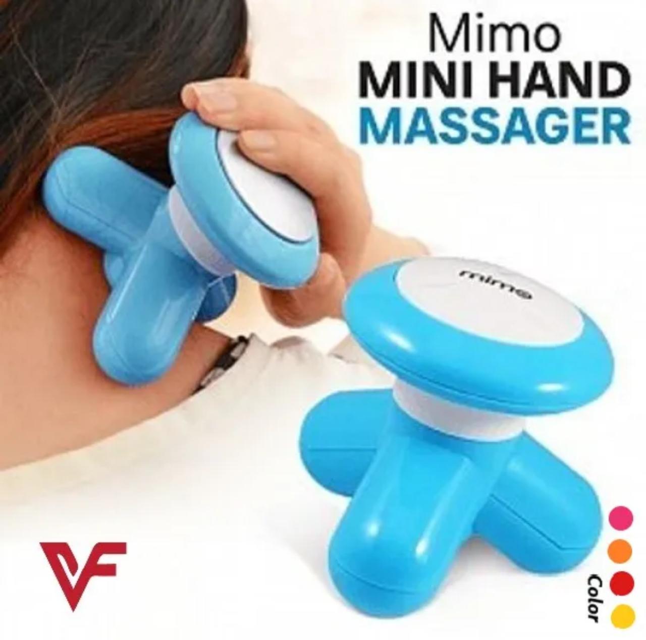 Mimo Mini Hand Electric Body Massager For Women and Girls Mini handy Full Body Massager Machine Portable Handled Triangle Vibrational Electric Massager USB Cable or 3 AAA Batteries AC DC