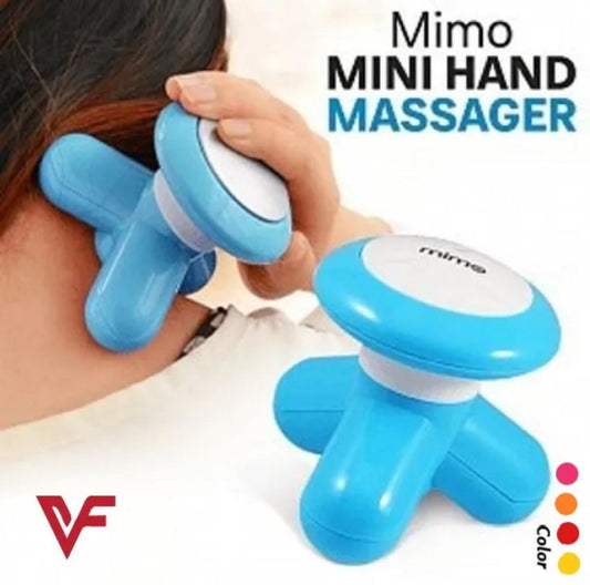 Mimo Mini Hand Electric Body Massager For Women and Girls Mini handy Full Body Massager Machine Portable Handled Triangle Vibrational Electric Massager USB Cable or 3 AAA Batteries AC DC