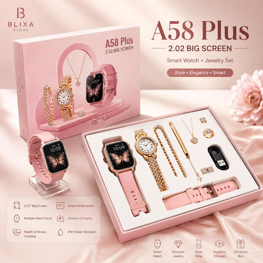 A58 Plus Smart Watch & Jewelry Set For Women | BLIXA STORE