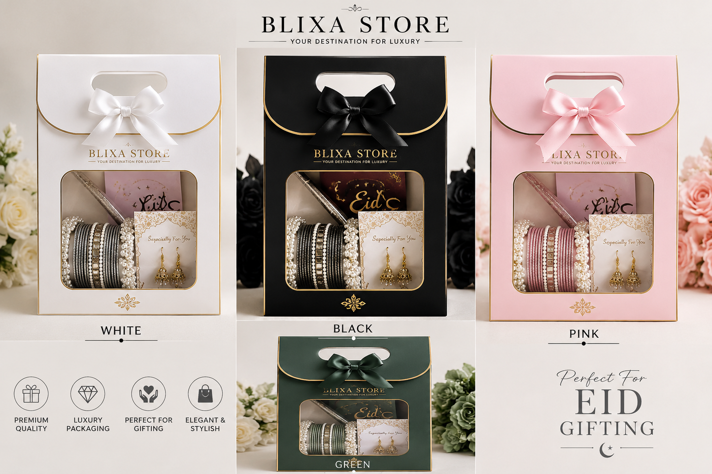 Luxury Jewelry Gift Box – Elegant Black Edition for BLIXA STORE